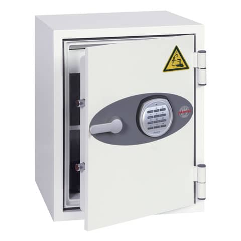 Akku Brandschutztresor Home, Li-Ion Akku, Elektroschloss 63 l, weiß PHÖNIX SAFE BS0441E