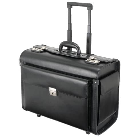 Pilotenkoffer Silvana, 48,5x40x24cm, Lederimitat, schwarz ALASSIO 92301