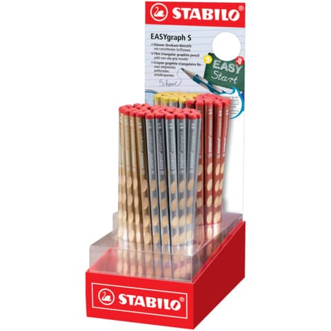 Bleistifte EASYgraph S Metallic Edition, 90er Kleindisplay STABILO 327/90-3HB