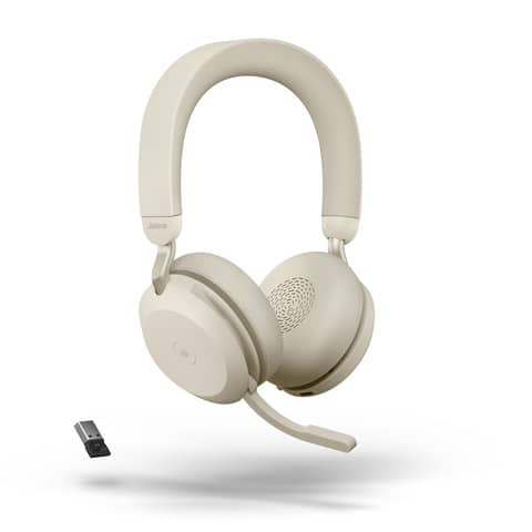 Headset Evolve2 MS Stereo, kabellos, bluetooth, USB-A, beige JABRA 27599-999-998