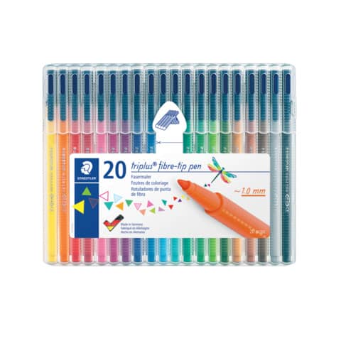 Fasermaler triplus® color, 1mm, 20 Stück, sortiert STAEDTLER 323 SB20