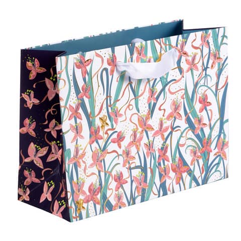 Geschenktragetasche Garden Chic white, 25 x 18 x 10 cm TURNOWSKY 46 515