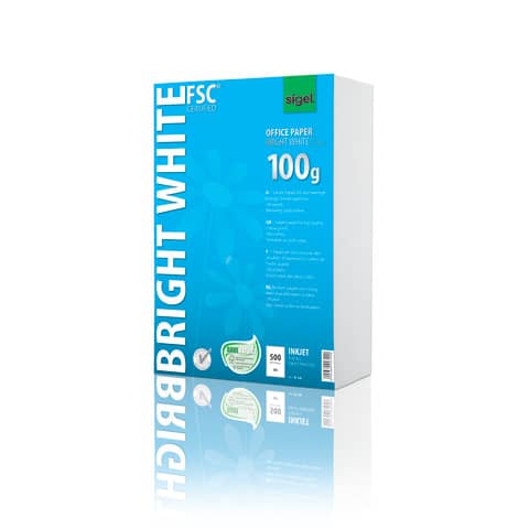 Inkjet Papier Bright White, A4, 100g/m², 500 Blatt, ultraweiß SIGEL IP150