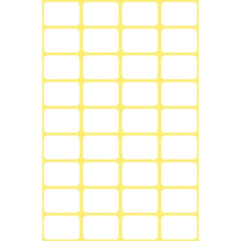 Vielzwecketiketten, 18x12mm, 216 Stück, weiß AVERY ZWECKFORM 3042