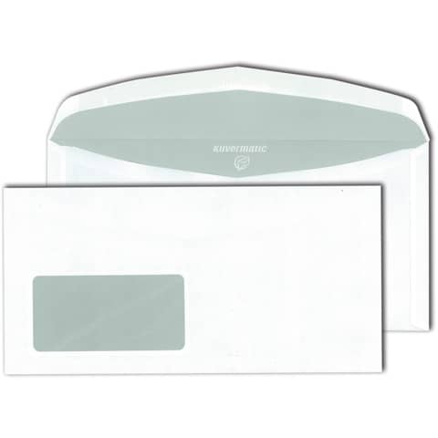 Briefumschlag mit Fenster, DIN lang, 80g/m², nassklebend, 1000 Stück, weiß MAILMEDIA 30005469