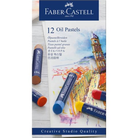 Ölpastellkreide Goldfaber, Studio, 12 Stück, sortiert FABER CASTELL 127012