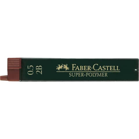 Feinmine Super Polymer 2B, 0,5mm, 12 Stück, schwarz FABER CASTELL 120502