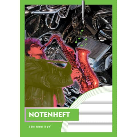 Notenheft 12System, A4, 8 Blatt PVP 2474