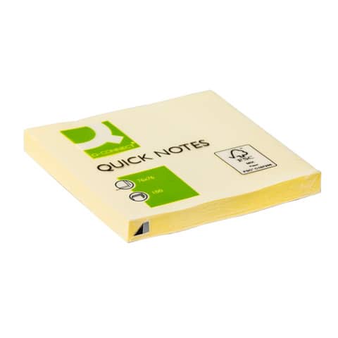 Haftnotizblock, 100 Blatt, 76x76mm, gelb Q-CONNECT KF10502