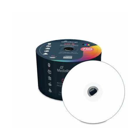 CD-R 50er Spindel bedruckbar inkl. URA, 700MB, 80Min MEDIARANGE MR208