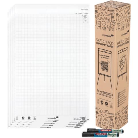 Flipchartblock, 65 x 98 cm, 5x 20 Blatt, kariert LEGAMASTER 7-157615