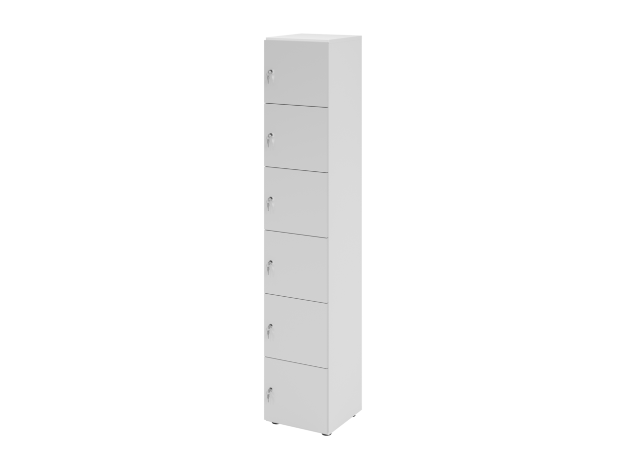 Schließfachschrank  6OH, Türen je 1OH