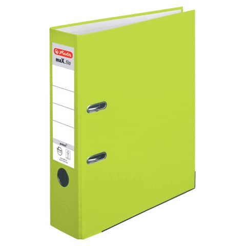 Ordner maX.file protect, A4, 80mm, neongrün HERLITZ 300005279