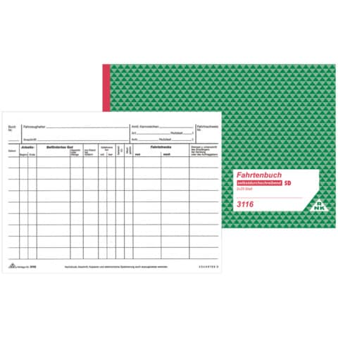 Fahrtenbuch LKW, A5 quer, 2x25 Blatt RNK 3116