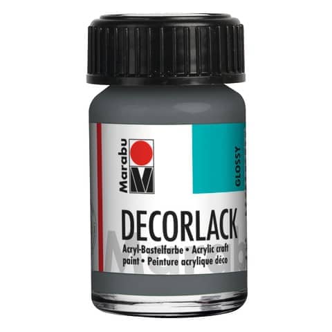 Decorlack Acryl, 15ml, grau MARABU 11300 039 078