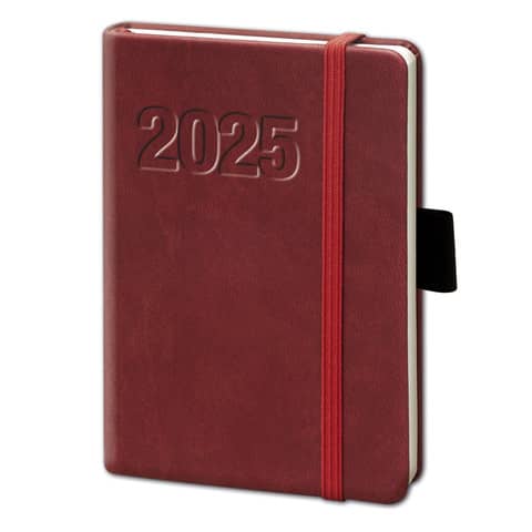 Buchkalender V-Book, A6, 1W/2S, bordeaux BSB 02-0131