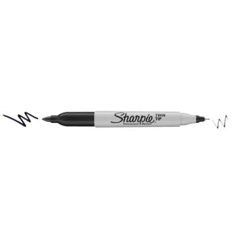 Permanentmarker Sharpie Twin Tip, 0,5-1mm, schwarz SHARPIE S0811100