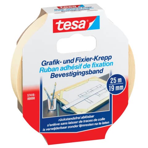 Kreppband, Papier, 25mx19mm, beige TESA 57416-00000-02