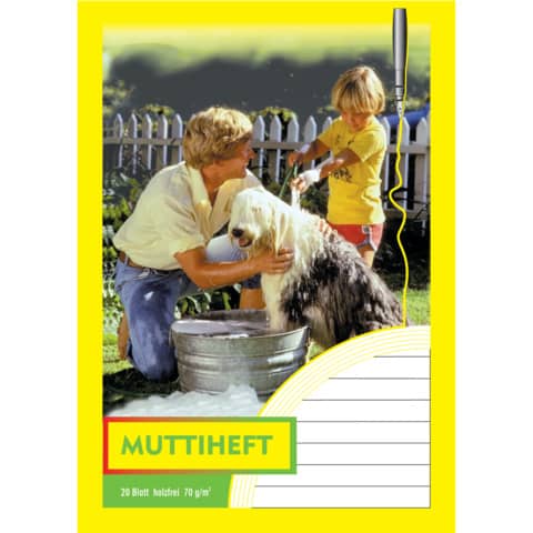 Muttiheft Hund, A6, 20 Blatt, liniert PVP 2401