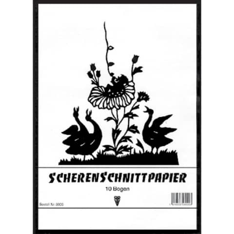 Scherenschnittpapier, A3, 10 Blatt, schwarz PVP 3901