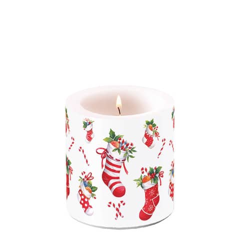 Weihnachtskerze Weihnachtsstrümpfe, 9cm AMBIENTE 39220200