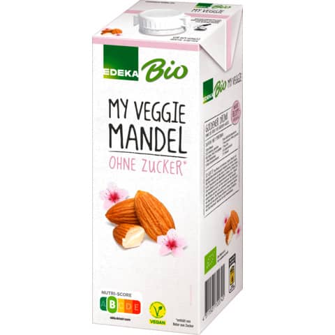 Bio Mandeldrink ungesüßt vegan, 1L EDEKA 4745774002