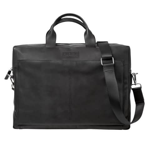 Laptoptasche 30x42x8cm, Laptopfach, Echt Leder, schwarz PRIDE & SOUL 47531