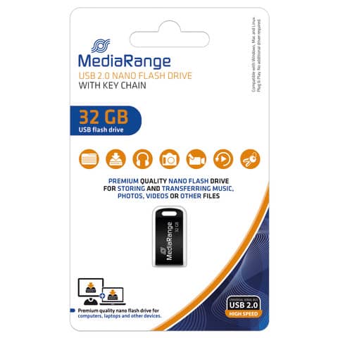 USB Stick mini 2.0, 32GB MEDIARANGE MR922