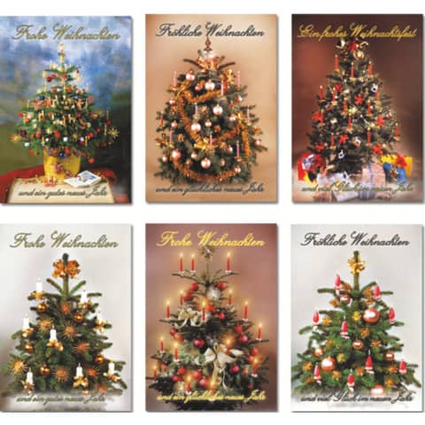Doppeltext-Weihnachtskarte, 50er Box, sortiert  22-3030