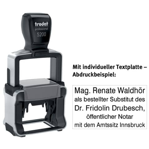 Stempel Professional 5200 mit Gutschein   max. 5 Zeilen TRODAT 5200.