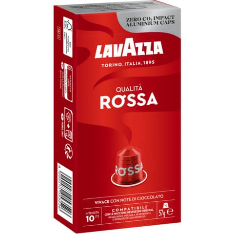 Kaffeekapseln Espresso Qualità Rossa - 10 x 57 g LAVAZZA 305410