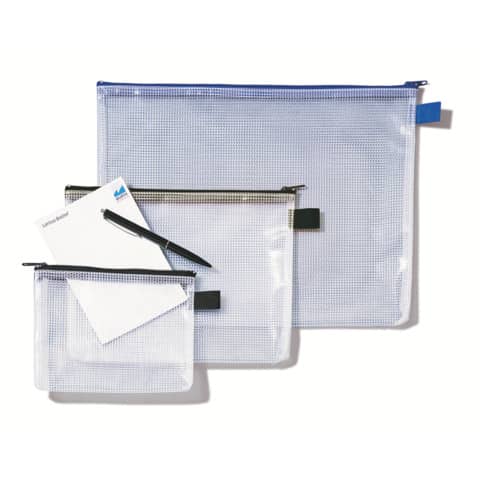 Reißverschlusstasche, A4, PVC, klar/schwarz REXEL 1300260