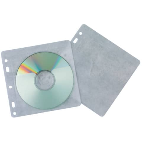 CD-Hülle, gelocht, 40 Stück, transparent Q-CONNECT KF02208