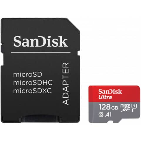 Speicherkarte SanDisk Ultra®microSD+Adapter, Class 10, 128GB SANDISK SDSQUAB-128G-GN6MA