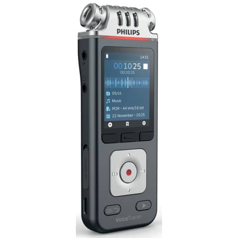 Diktiergerät Digital Voice Tracer, 8GB, anthrazit PHILIPS DVT6115