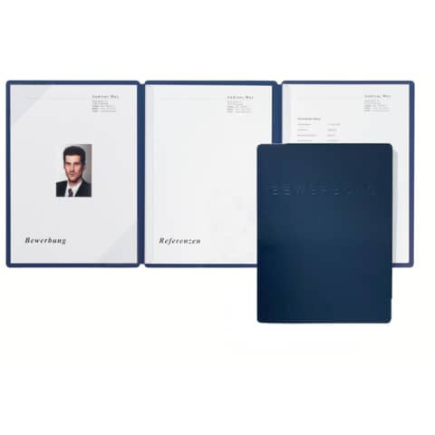 Bewerbungsmappe Square, A4, blau PAGNA 22022-02