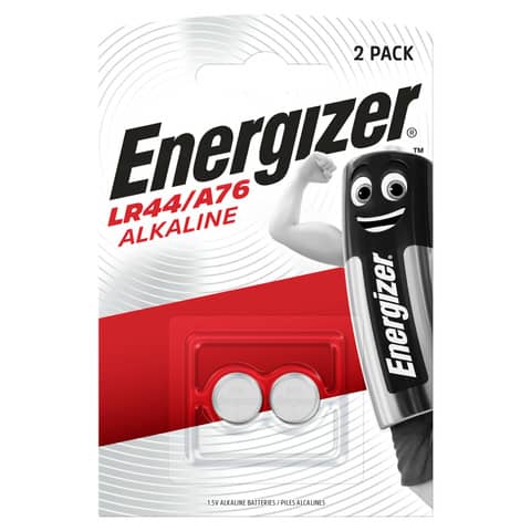 Knopfzellen-Batterie Alkali-Mangan LR44/A76, 2 Stück ENERGIZER 623055