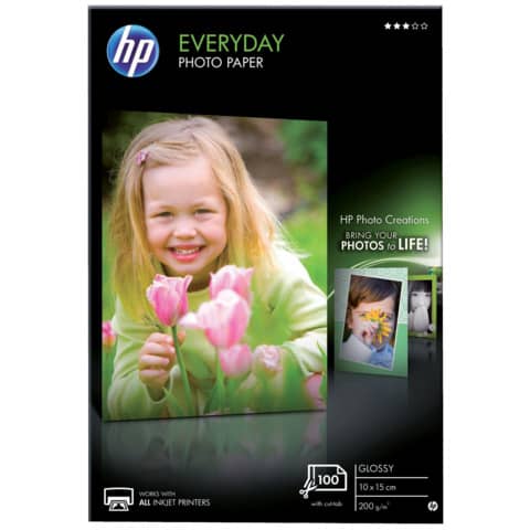 Inkjet Fotopapier, 10 x 15cm, 200g/m², 100 Blatt, glossy HP CR757A