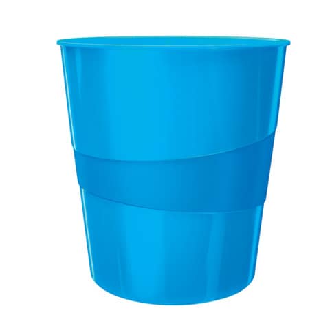Papierkorb WOW, 15l, Polystyren, blau LEITZ 5278-10-36