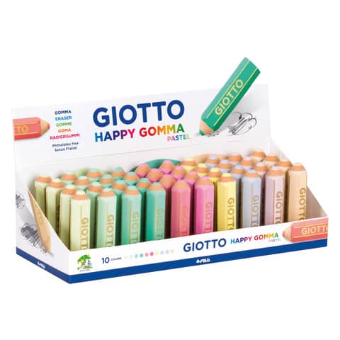 Radierer Happy Gomma Pastell im Display GIOTTO F234000