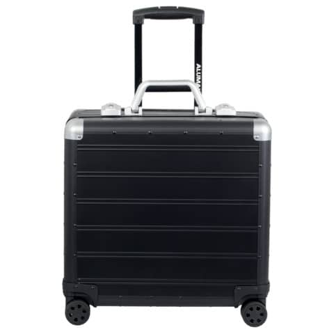 Business Trolley GEMINI Aluminium 42,5 x 40 x 21 cm schwarz matt ALUMAXX 45173