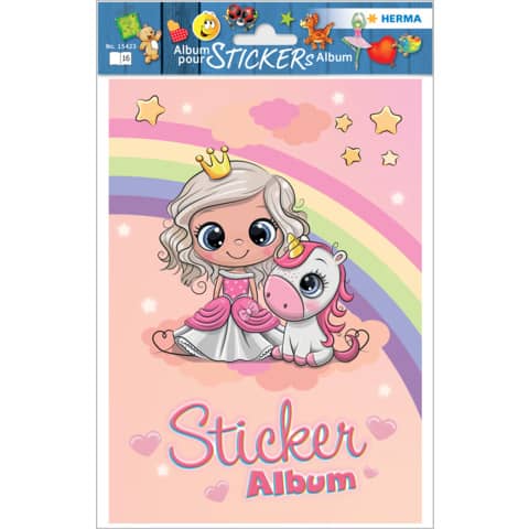 Sticker Sammelalbum für Kids, A5, "Prinzessin Sweetie" (16 Seiten, blanko) HERMA 15423