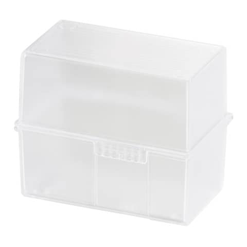 Karteibox DIN A8 quer, mit A-Z Register und 100 Karten, transluzent-klar HAN 979-63