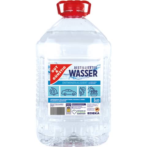 Wasser destilliert, 5L GUT & GÜNSTIG 2214854002