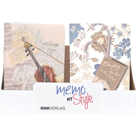 Softcover Hefte "Memo my style", je 64 Seiten in 11x17cm, 8 Designs sortiert RNK 46591