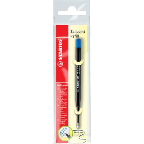 Kugelschreibermine Ballpoint Refill, 0,5 mm, blau STABILO 2/041-02