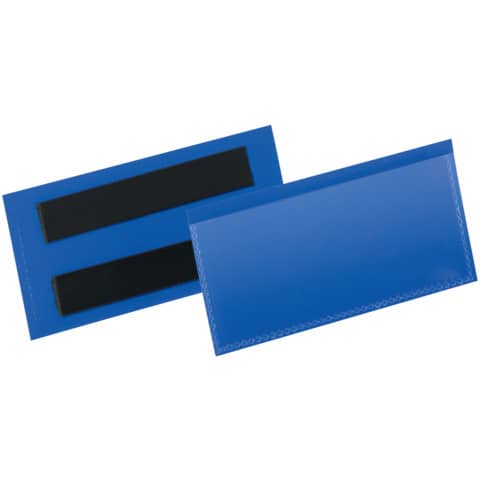 Etikettentasche magnetisch,100 x 38 mm, PP, dokumentenecht, dunkelblau, 50 Stück DURABLE 1741 07