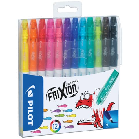 Faserschreiber FriXion Colors, 0,63mm, 12 Stück, sortiert PILOT 4144S12