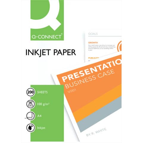 Inkjet Fotopapier, A4, 100g/m², 200 Blatt Q-CONNECT KF01553