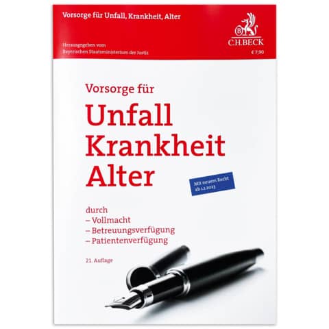 Ratgeber "Vorsorge für Unfall, Krankheit, Alter" Verlag C. H. Beck, DIN A4 RNK 79609